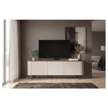 TV komoda MURANO 3DV kašmírová/tmavý dub 2