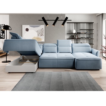 Sedacia súprava MURILLO XL ľavá, svetlomodrá 3