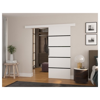 Posuvné dvere MUSCHU biela/čierna, 86x205 cm 1