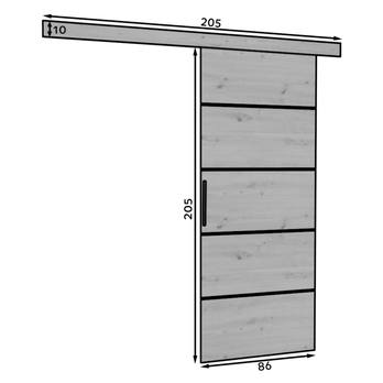 Posuvné dvere MUSCHU biela/čierna, 86x205 cm 2