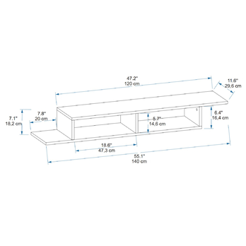 TV stolík MUSON antracitová 5