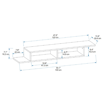 TV stolík MUSON borovica atlantic 5