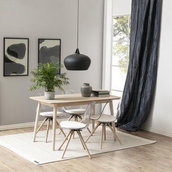 Jedálenský stôl NAGANO 3 bielený dub 1