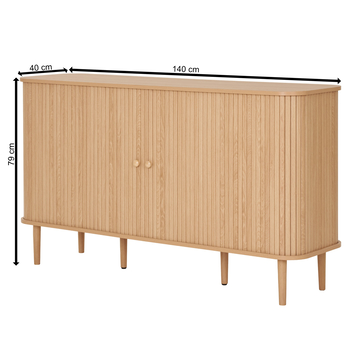 Komoda NAKKU borovica, šírka 140 cm 8