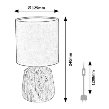 Stolná lampa NALISA 2 čierna/sivá 4
