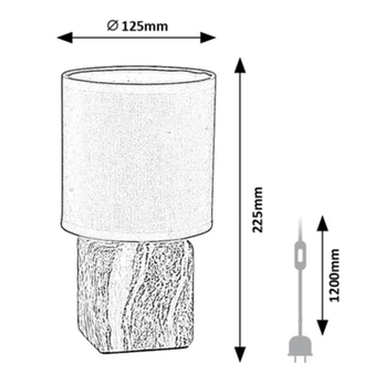 Stolná lampa NALISA čierna/sivá 4