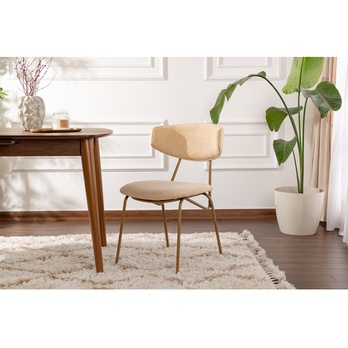 Jedálenská stolička NANCY krémová/zlatá, sada 2 ks 1