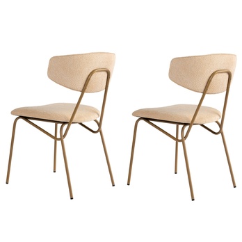 Jedálenská stolička NANCY krémová/zlatá, sada 2 ks 2