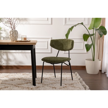 Jedálenská stolička NANCY zelená/čierna, sada 2 ks 1