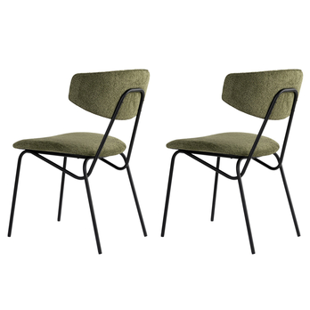Jedálenská stolička NANCY zelená/čierna, sada 2 ks 2
