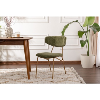 Jedálenská stolička NANCY zelená/zlatá, sada 2 ks 1