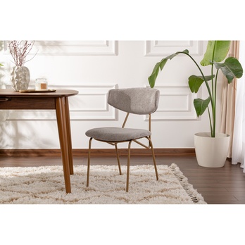 Jedálenská stolička NANCY sivá/zlatá, sada 2 ks 1