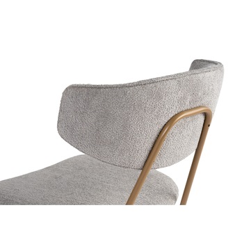 Jedálenská stolička NANCY sivá/zlatá, sada 2 ks 3