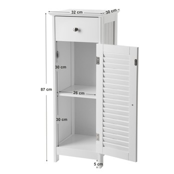 Kúpeľňová skrinka NANTES 1 biela 9