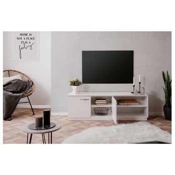 TV stolík NAOMO biela/vysoký lesk 12