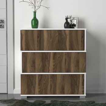 Skrinka na topánky NAPOLYON biela/orech 1