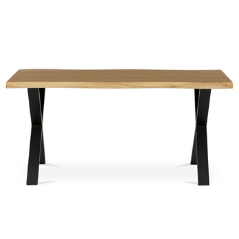 Jedálenský stôl NARAGO divoký dub/čierna, šírka 160 cm 2