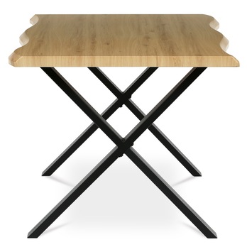 Jedálenský stôl NARAGO divoký dub/čierna, šírka 160 cm 3