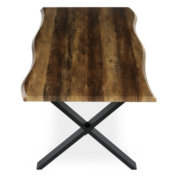 Jedálenský stôl NARAGO staré drevo/čierna, šírka 160 cm 4