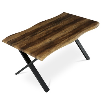 Jedálenský stôl NARAGO staré drevo/čierna, šírka 160 cm 5