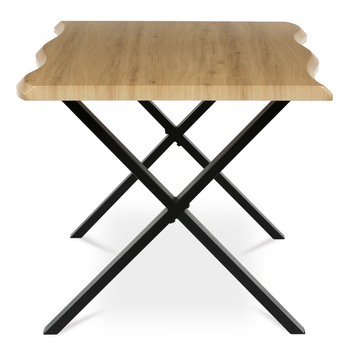 Jedálenský stôl NARAGO divoký dub/čierna, šírka 180 cm 3