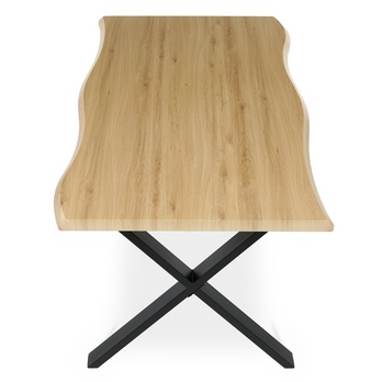 Jedálenský stôl NARAGO divoký dub/čierna, šírka 180 cm 4