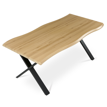 Jedálenský stôl NARAGO divoký dub/čierna, šírka 180 cm 5