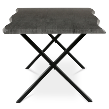 Jedálenský stôl NARAGO sivý dub/čierna, šírka 210 cm 3