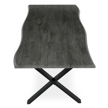 Jedálenský stôl NARAGO sivý dub/čierna, šírka 210 cm 4