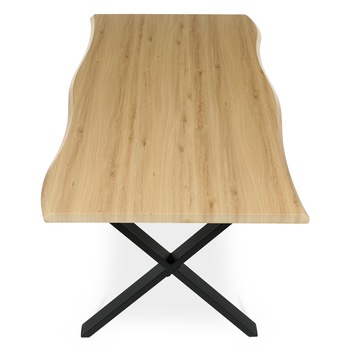 Jedálenský stôl NARAGO divoký dub/čierna, šírka 210 cm 4