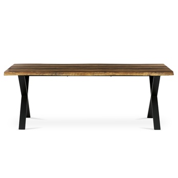 Jedálenský stôl NARAGO staré drevo/čierna, šírka 210 cm 1