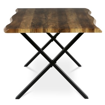 Jedálenský stôl NARAGO staré drevo/čierna, šírka 210 cm 2