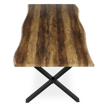 Jedálenský stôl NARAGO staré drevo/čierna, šírka 210 cm 3