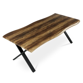 Jedálenský stôl NARAGO staré drevo/čierna, šírka 210 cm 4