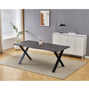 Jedálenský stôl NARAGO sivý dub/čierna, šírka 180 cm 1