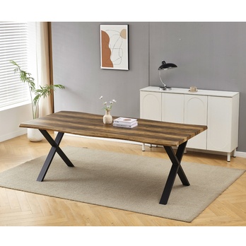 Jedálenský stôl NARAGO staré drevo/čierna, šírka 180 cm 1