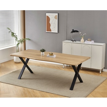 Jedálenský stôl NARAGO divoký dub/čierna, šírka 210 cm 1