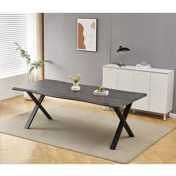 Jedálenský stôl NARAGO sivý dub/čierna, šírka 210 cm 1