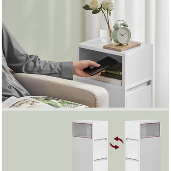 Nočný stolík NAROW biela 2