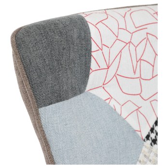 Kreslo s podnožkou NATAN patchwork 7