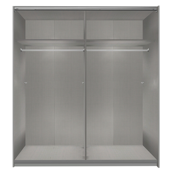 Šatníková skriňa NATHAN biela, 4 dvere, 2 zrkadlá 2