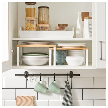 Stohovateľný organizér NATUR biela/prírodná 1