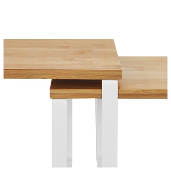 Stohovateľný organizér NATUR biela/prírodná 2