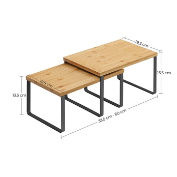 Stohovateľný organizér NATUR biela/prírodná 6