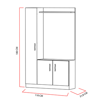 Predsieňová zostava NATUREL biela 3