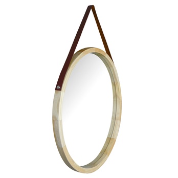Zrkadlo NAUTIC drevo, priemer 55 cm 1