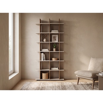 Regál NAVAS dub artisan/béžová 1