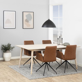 Jedálenská stolička NAYA PU hnedá/čierna 1