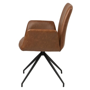 Jedálenská stolička NAYA PU hnedá/čierna 3