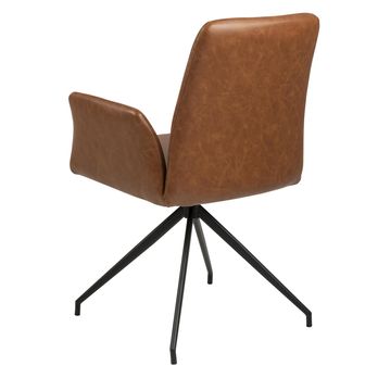 Jedálenská stolička NAYA PU hnedá/čierna 4